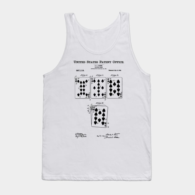 Playing Cards Patent Black Tank Top by Luve